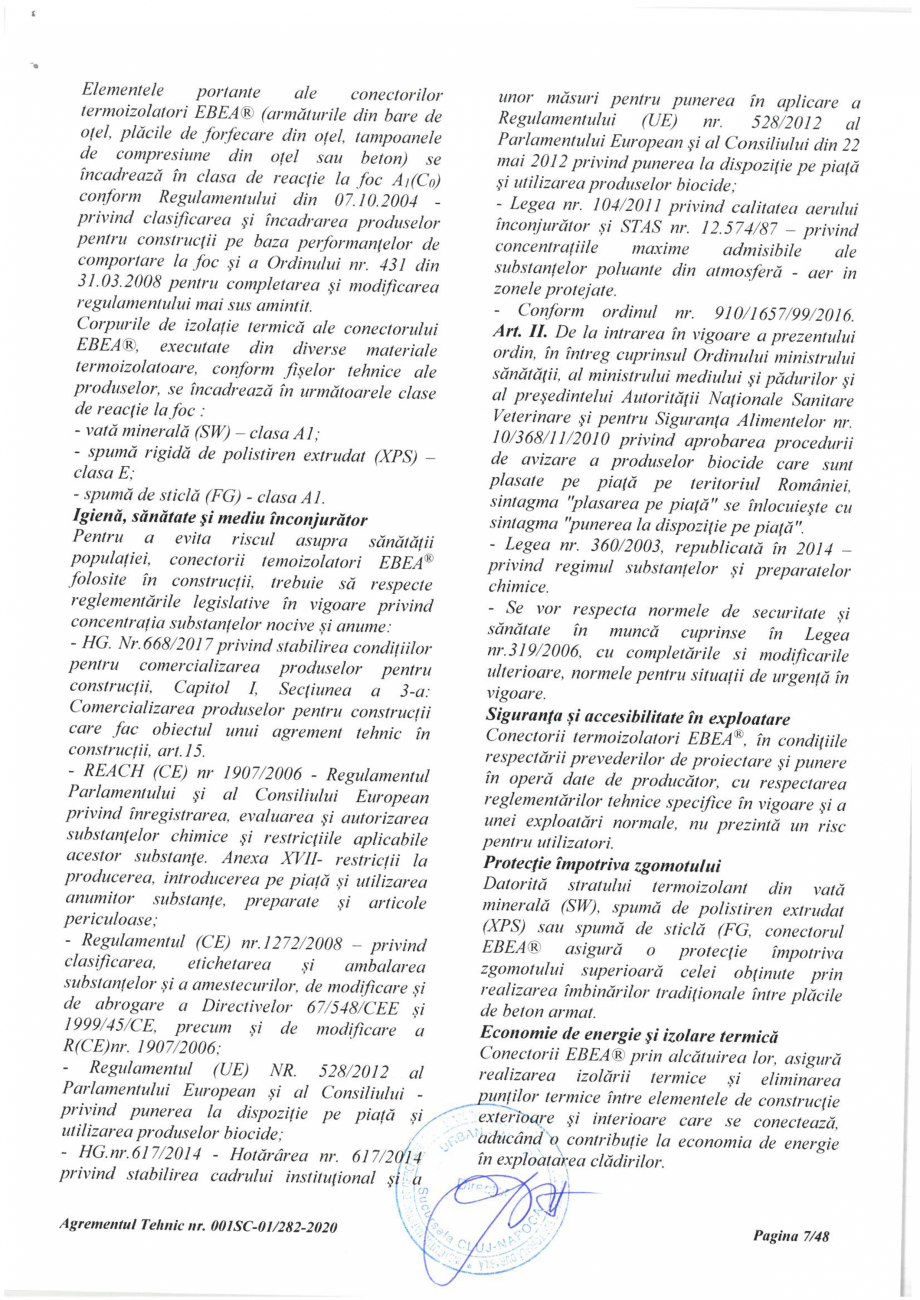 Pagina 7 - Agrement Tehnic 001SC-01/282-2020 pentru conectori termoizolatori PEIKKO EBEA®...