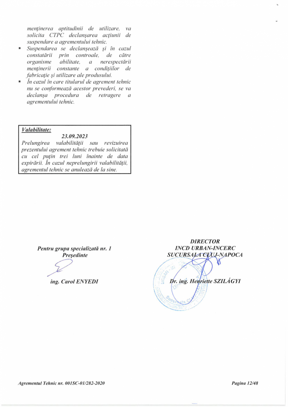 Pagina 12 - Agrement Tehnic 001SC-01/282-2020 pentru conectori termoizolatori PEIKKO EBEA®...