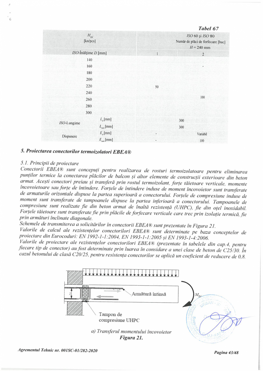 Pagina 43 - Agrement Tehnic 001SC-01/282-2020 pentru conectori termoizolatori PEIKKO EBEA®...