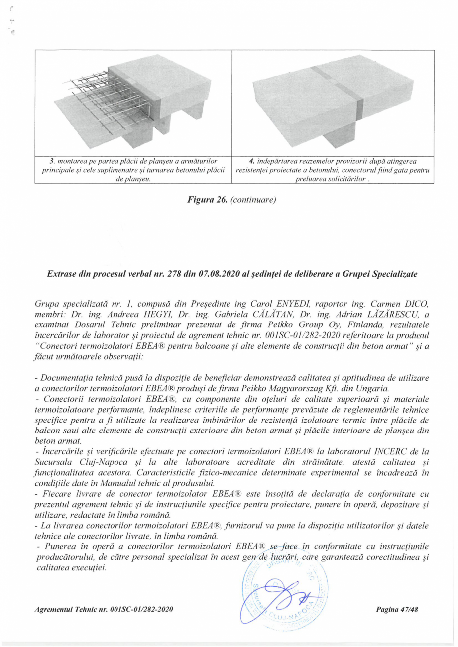 Pagina 47 - Agrement Tehnic 001SC-01/282-2020 pentru conectori termoizolatori PEIKKO EBEA®...