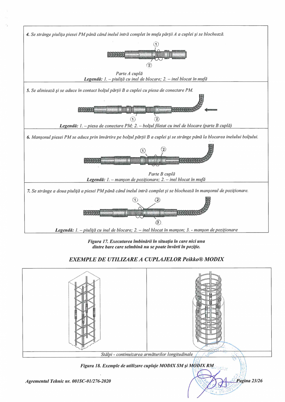 Pagina 23 - Agrement Tehnic 001SC-01/276-2020 pentru cuplaje pentru conectarea barelor de otel beton...