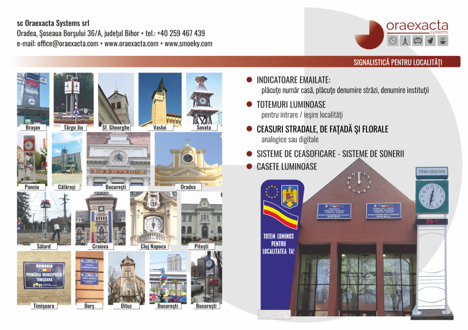 Pagina 1-Produse ORAEXACTA SYSTEMS SRL  Catalog, brosura Romana 
