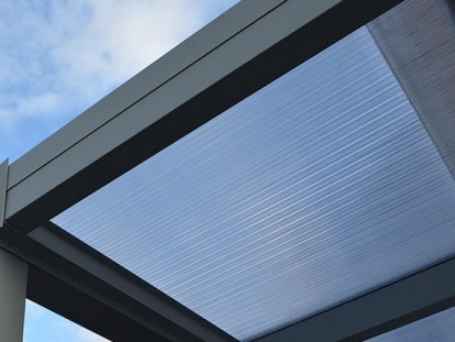 Acoperis policarbonat 16 mm clar mat pentru terase aluminiu TERASE DIN ALUMINIU&GLASS SYSTEM Terase cu structura