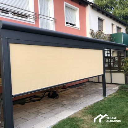 Terasa cu sistem de umbrire TERASE DIN ALUMINIU&GLASS SYSTEM Terase cu structura din aluminiu