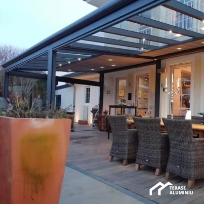 Detalii - Terasa cu structura din aluminiu TERASE DIN ALUMINIU&GLASS SYSTEM Terase cu structura din aluminiu