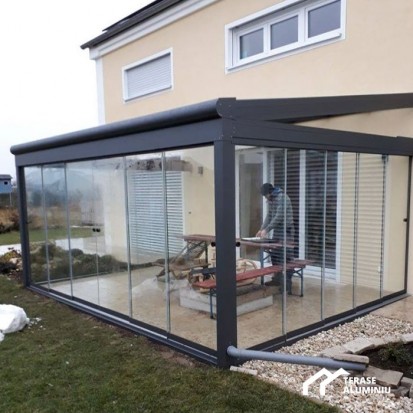 Terasa respecta designul casei TERASE DIN ALUMINIU&GLASS SYSTEM Terase cu structura din aluminiu
