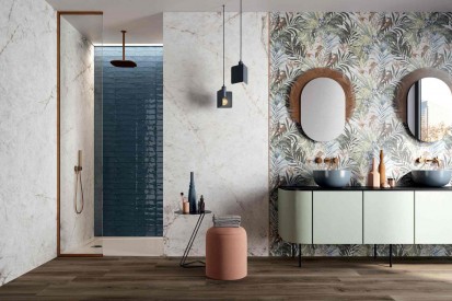 Detalii baie amenajata cu gresie Ceramica LASTRA
