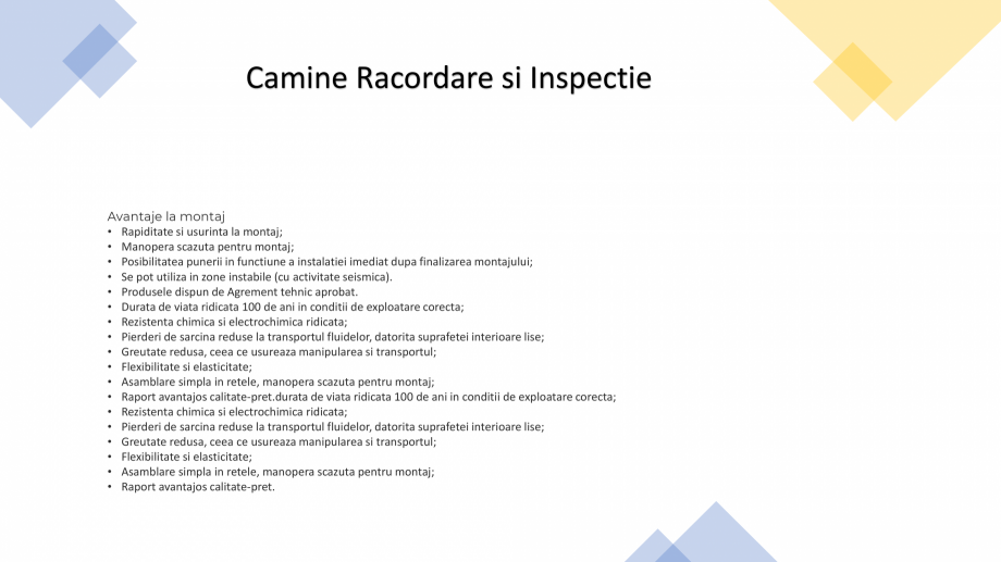 Pagina 1-Camine Racordare si Inspectie OFFPIGEON D630 Fisa tehnica Romana Camine Racordare si Inspectie
...