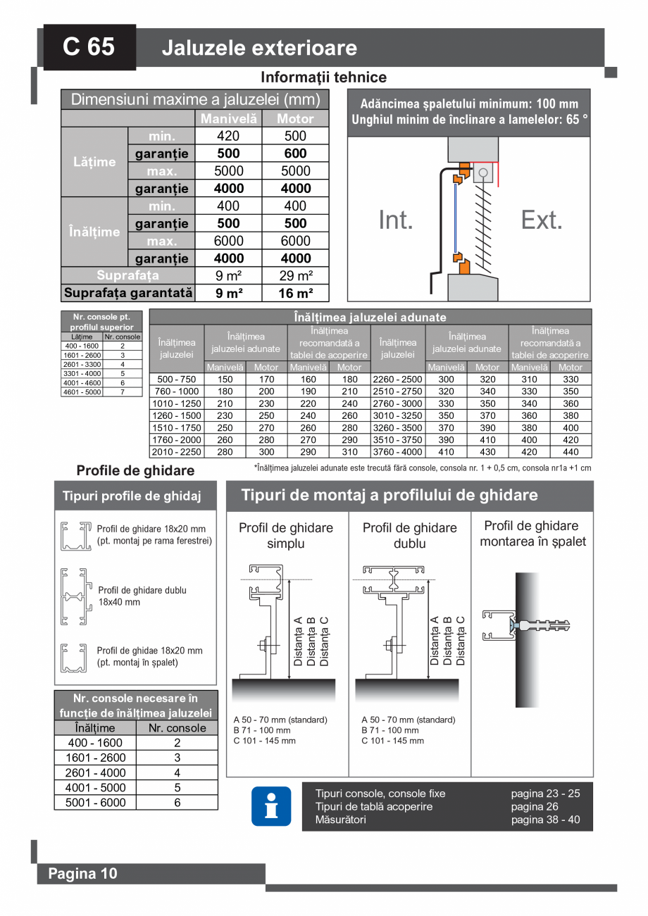 Pagina 11 - Catalog -Jaluzele exterioare SUNTECH C65 – C80 – F80, Z70 – Z90, INT...