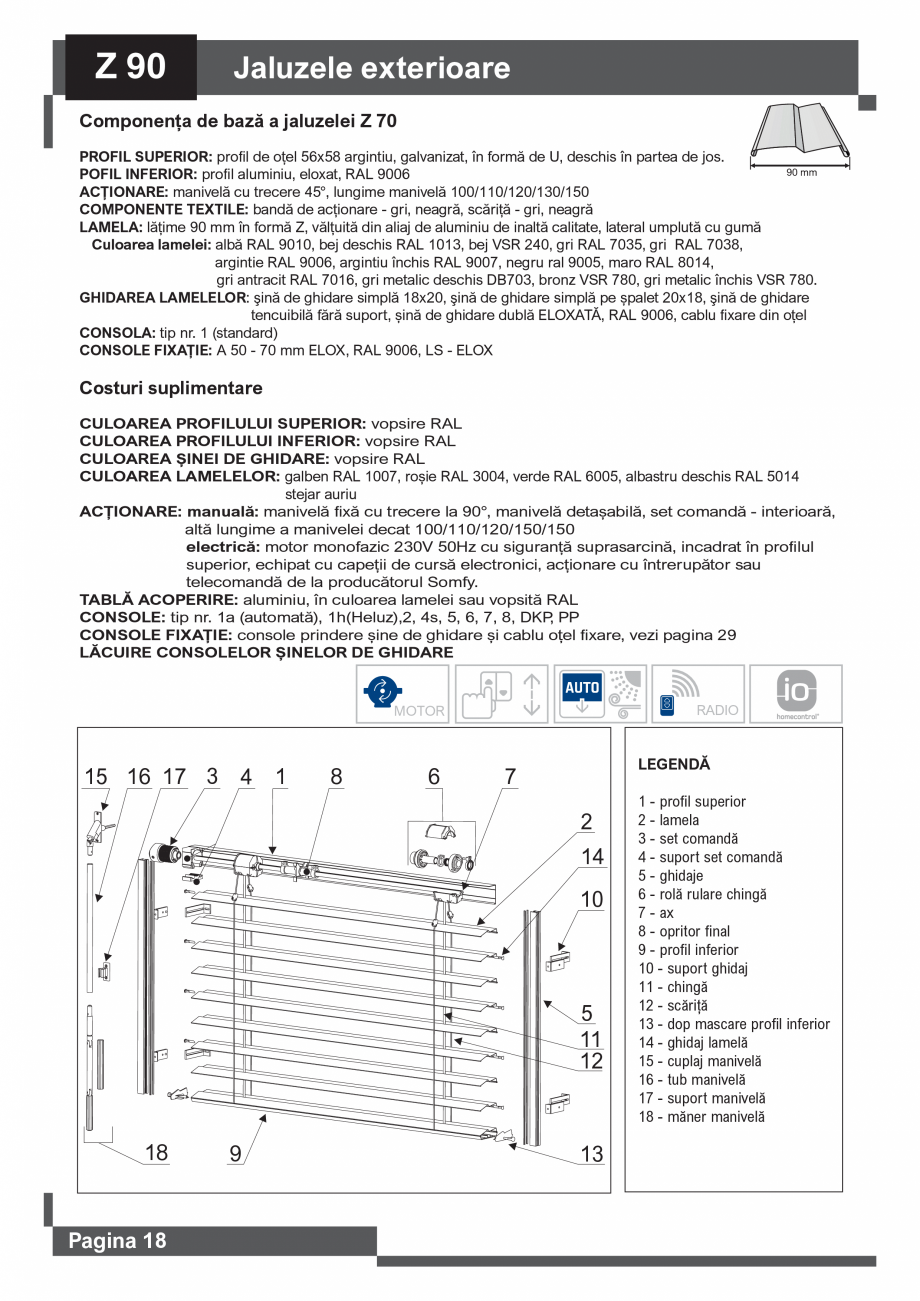 Pagina 19 - Catalog -Jaluzele exterioare SUNTECH C65 – C80 – F80, Z70 – Z90, INT...