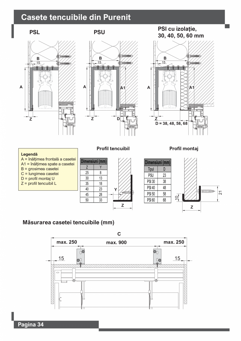 Pagina 35 - Catalog -Jaluzele exterioare SUNTECH C65 – C80 – F80, Z70 – Z90, INT...