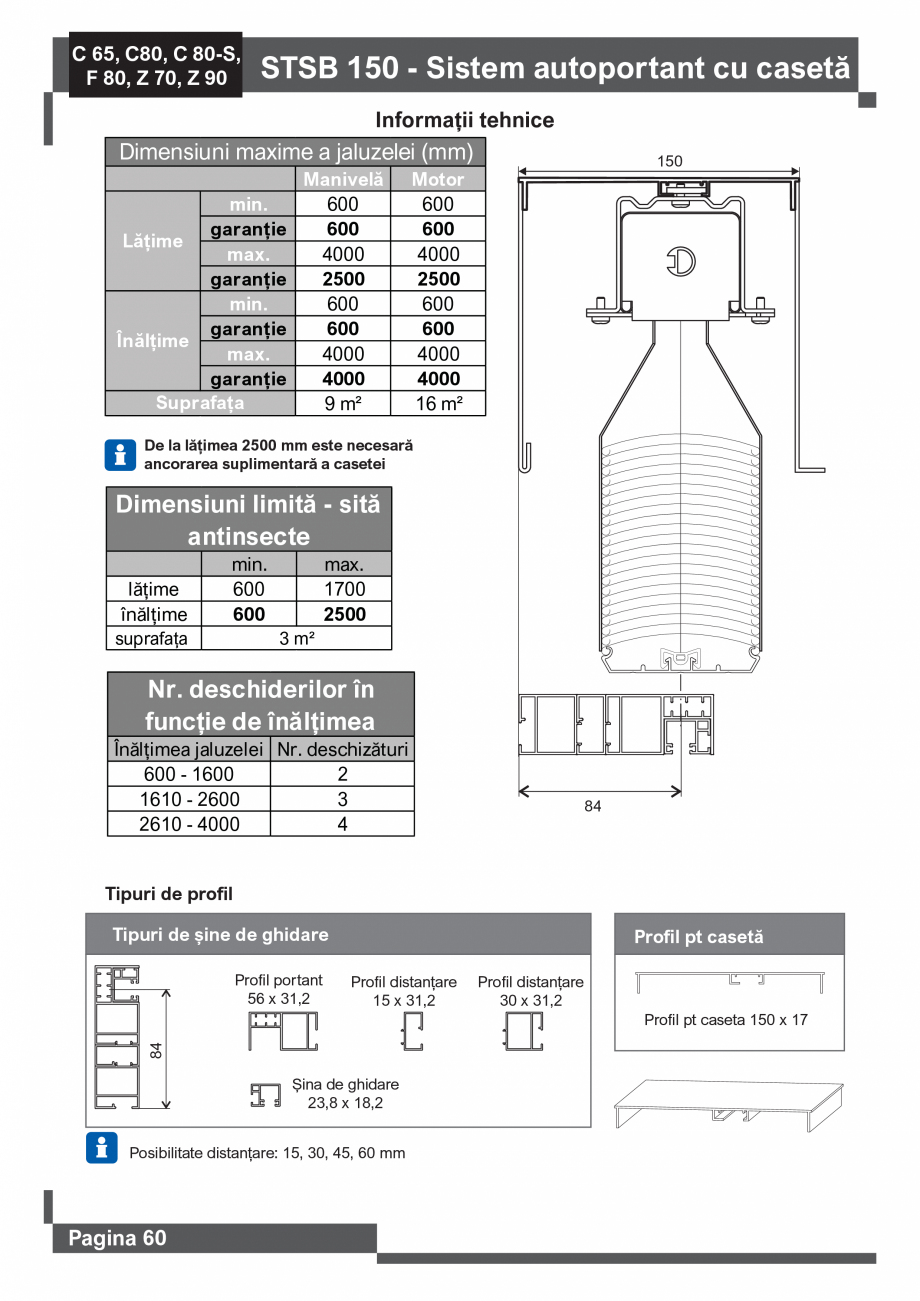 Pagina 61 - Catalog -Jaluzele exterioare SUNTECH C65 – C80 – F80, Z70 – Z90, INT...