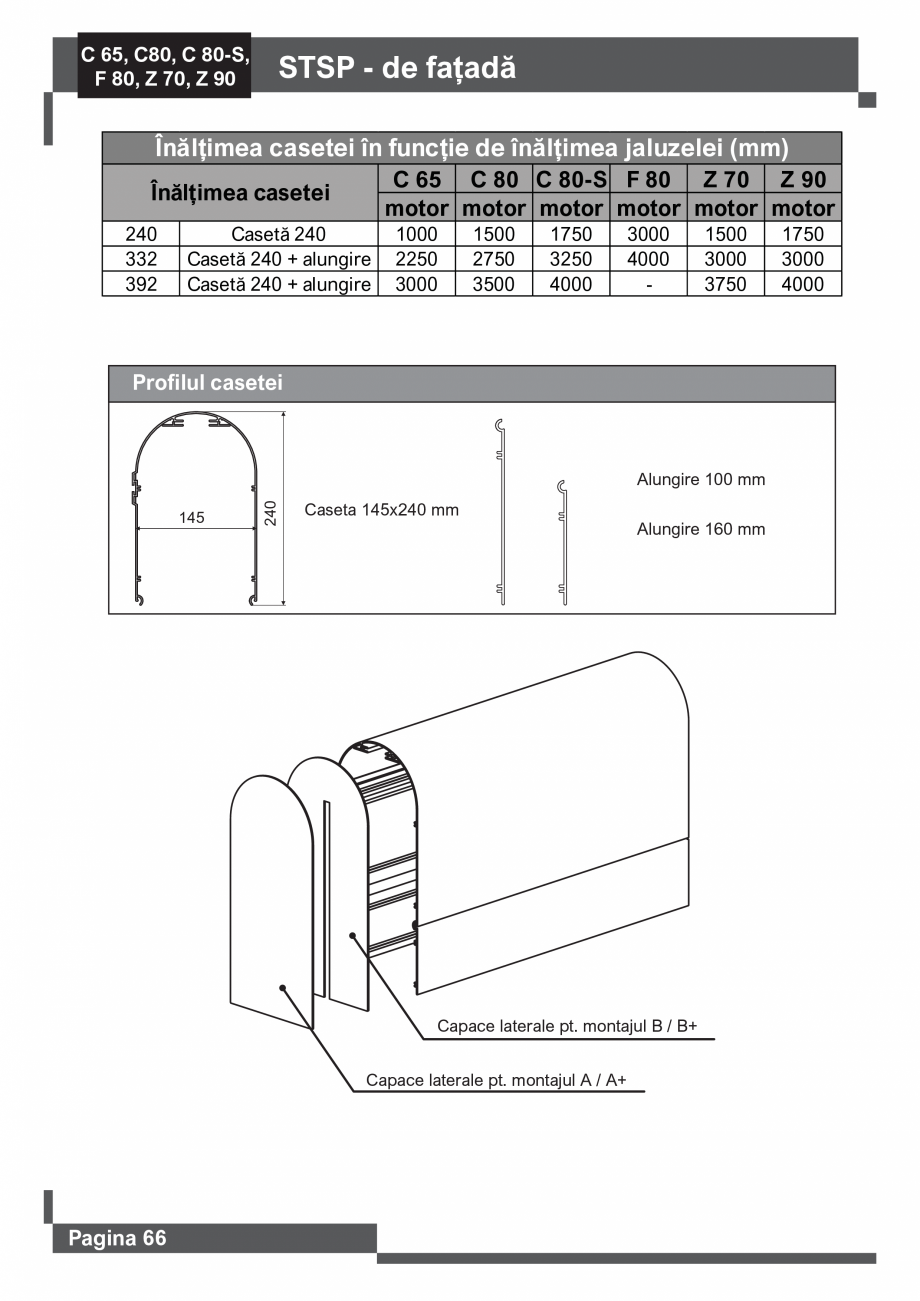Pagina 67 - Catalog -Jaluzele exterioare SUNTECH C65 – C80 – F80, Z70 – Z90, INT...