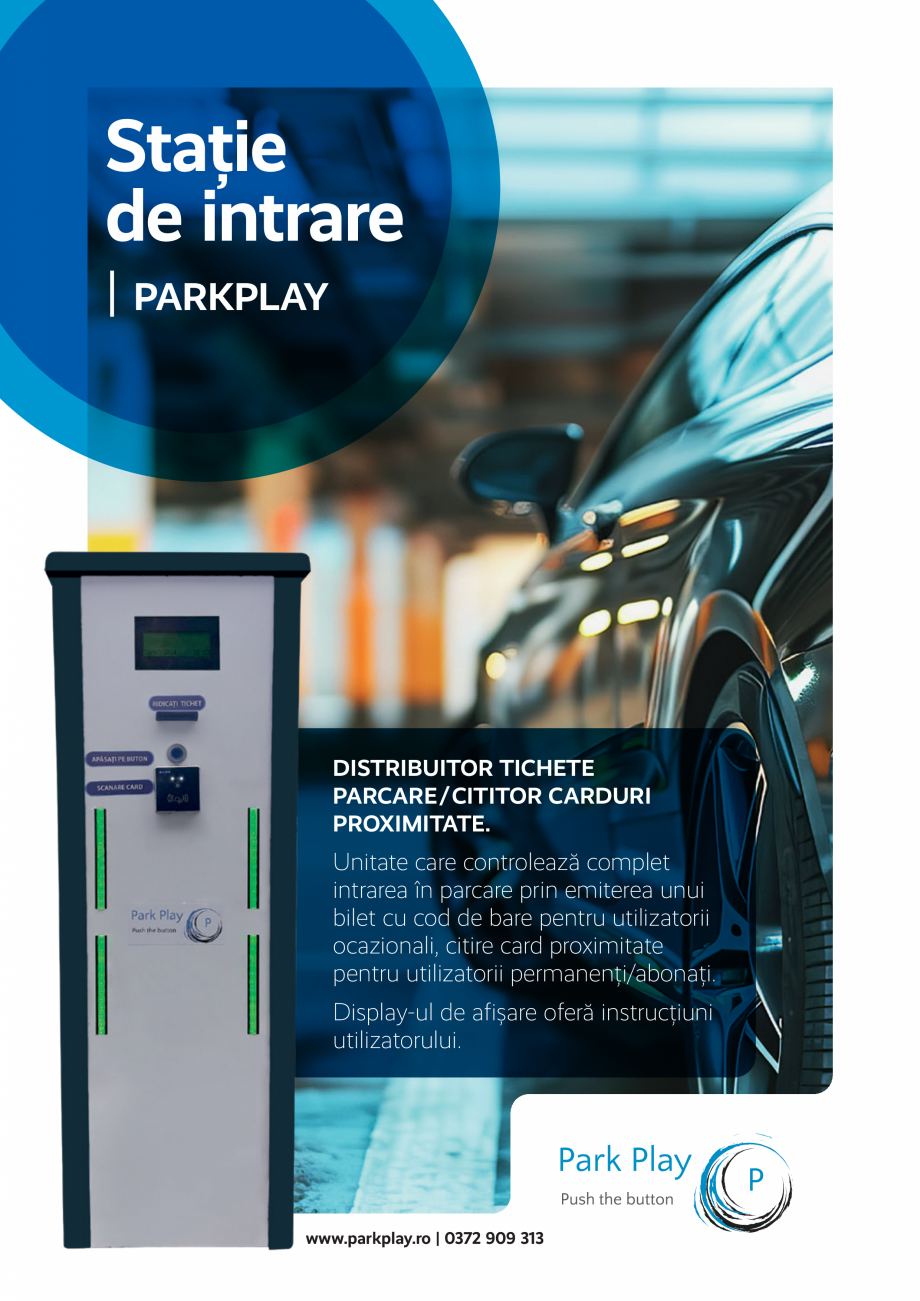 Pagina 1-Statie intrare A4 R2 ParkPlay statie intrare ParkPlay Catalog, brosura Romana Stație
de intrare
|...