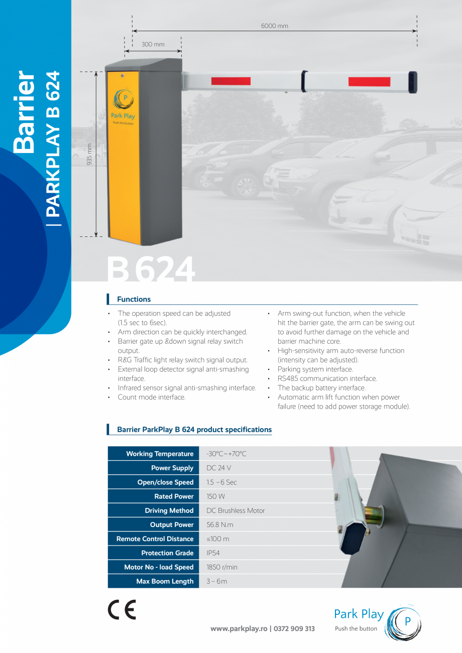 Pagina 2-brosura bariera automata ParkPlay B 624 ParkPlay B 624 Kit Catalog, brosura Engleza  to different...