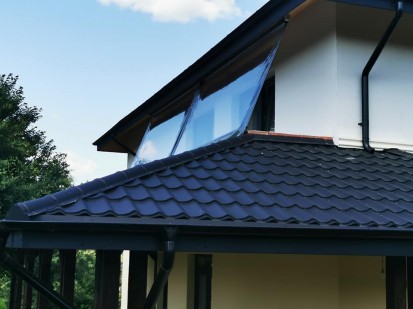 Inchidere balcon - sistem tip rulou Inchideri terase si balcoane cu folie PVC transparenta