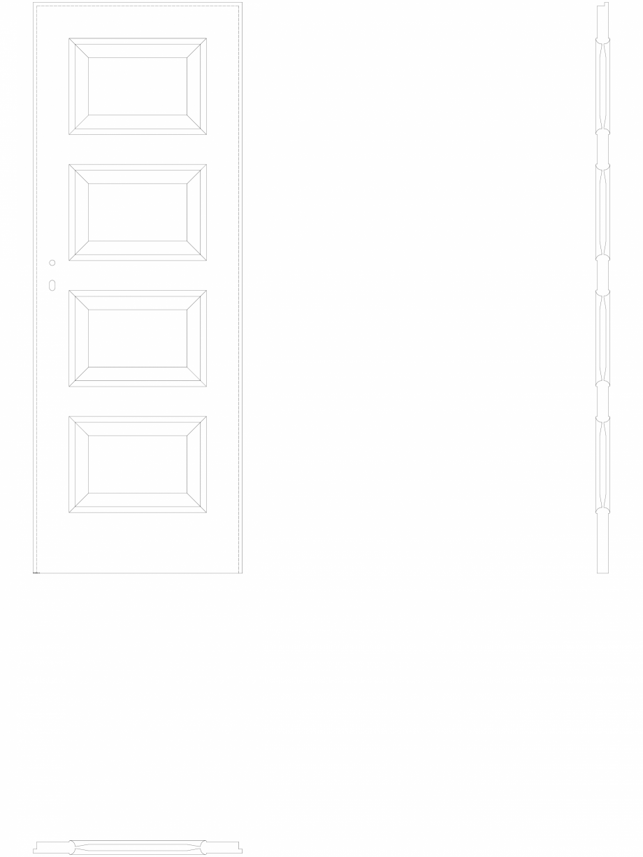 Pagina 1 - CAD-DWG Usa de interior Porta Laminata CPL 5.1 - pn70 Porta Detaliu de produs 