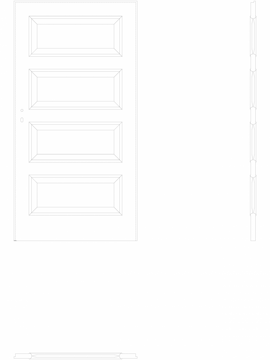 Pagina 1-CAD-DWG Usa de interior Porta Laminata CPL 5.1 - pn100 Porta Detaliu de produs 