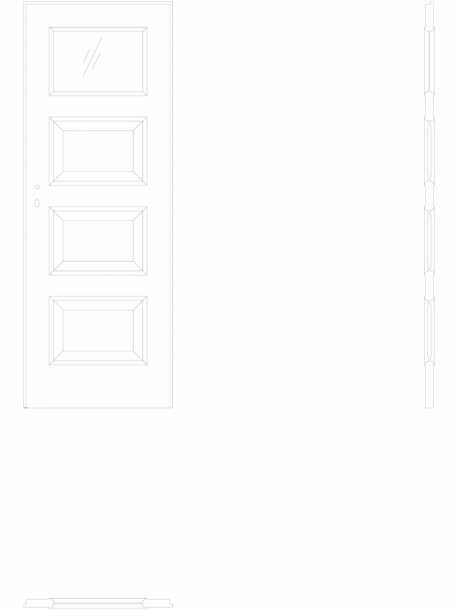 Pagina 1-CAD-DWG Usa de interior Porta Laminata CPL  5.2 - pn70 Porta Detaliu de produs 