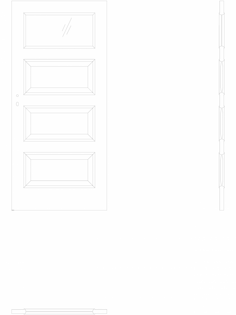 Pagina 1-CAD-DWG Usa de interior Porta Laminata CPL 5.2 - pn90 - 2d Porta Detaliu de produs 