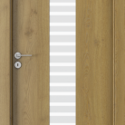 Usa de interior Porta FOCUS model 2 0 sticla scarita mata - Finisaj Portaperfect 3D Stejar