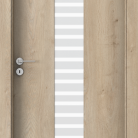 Usa de interior Porta FOCUS model 2 0 sticla scarita mata - Finisaj Portaperfect 3D Stejar