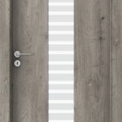 Usa de interior Porta FOCUS model 2 0 sticla scarita mata - Finisaj Portaperfect 3D Stejar