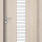 Usa de interior Porta FOCUS model 2 0 sticla scarita mata - Finisaj Portadecor Nuc alb