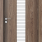 Usa de interior Porta FOCUS model 2 0 sticla scarita mata - Finisaj Portadecor Nuc Verona
