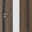 Usa de interior Porta FOCUS model 2 0 sticla mata - Finisaj Portasynchro 3D Stejar roșu
