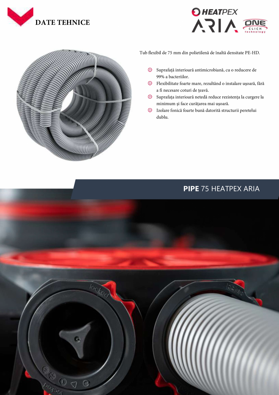 Pagina 1 - Tubulatura ventilatie flexibila, antibacteriana - Heatpex Aria ECOCALD Tubulatura de...
