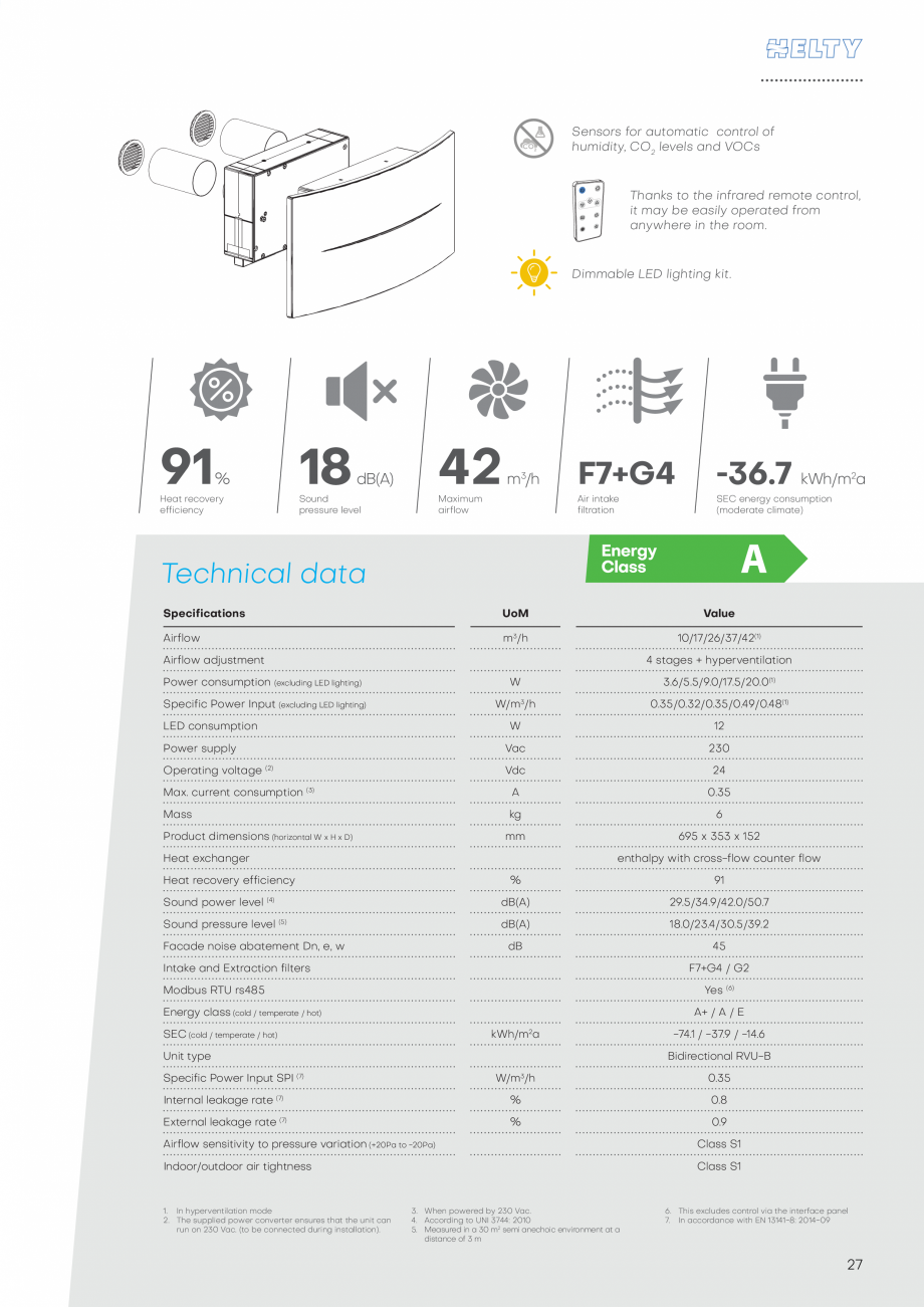 Pagina 27 - Catalog unitate descentralizate de ventilatie - HELTY - 2021 ECOCALD Unitate...