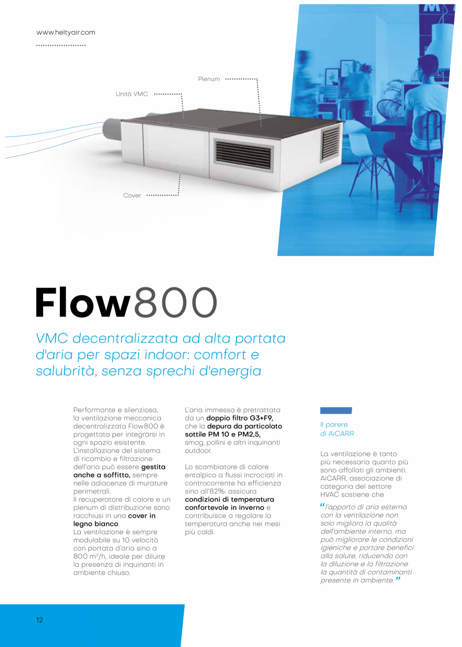 Pagina 12-Unitate descentralizata de ventilatie - HELTY FLOW 800 PENTRU-SCOLI ECOCALD Unitate descentralizata ...