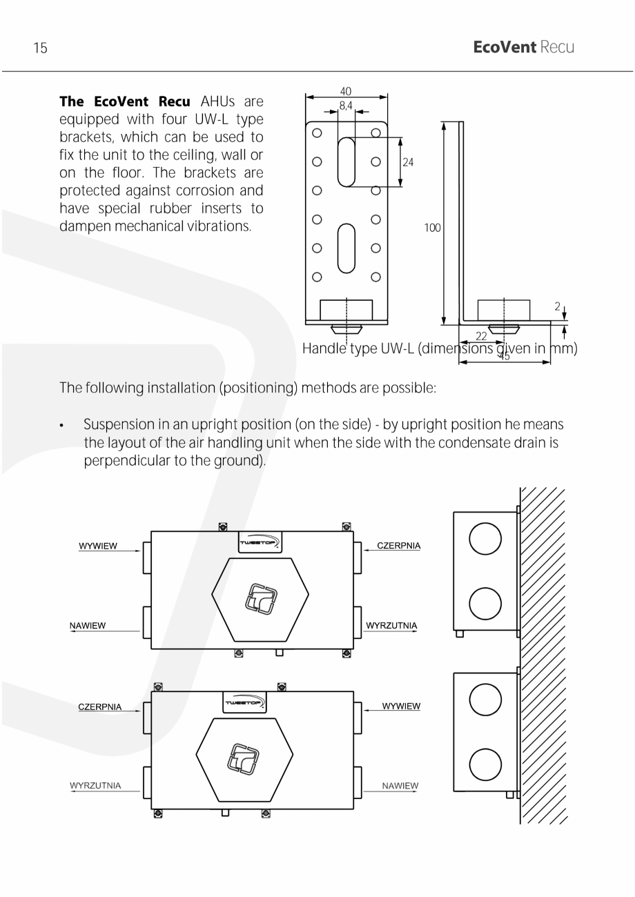 Pagina 15-Unitati centrale de ventilatie cu schimbator de caldura in placi TweeTop EcoVentRecu ECOCALD Unitati...