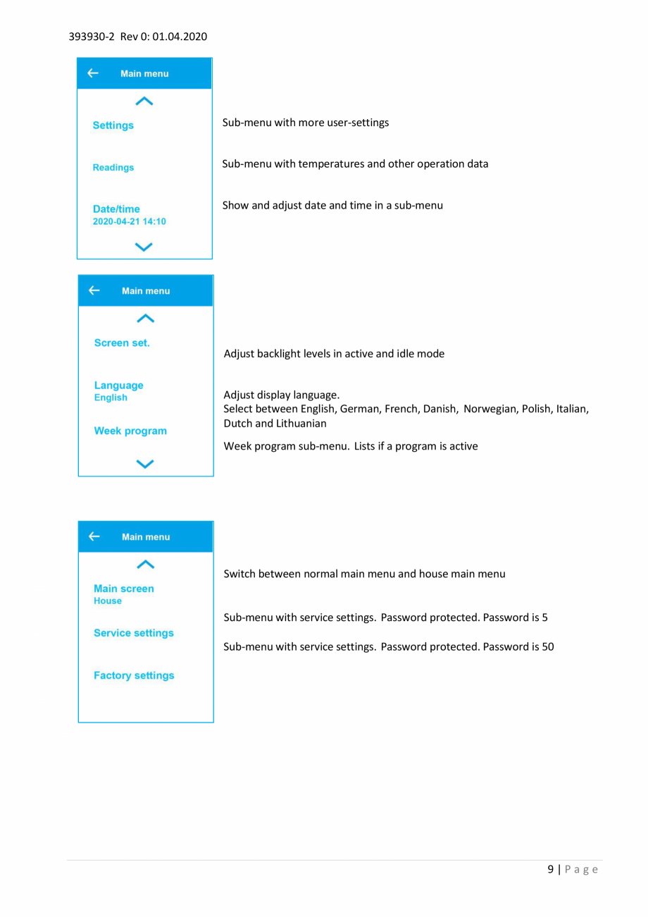 Pagina 9- Unitati centrale de ventilatie cu schimbator de caldura rotativ Ensy Inovent AHU-200-700 ECOCALD...
