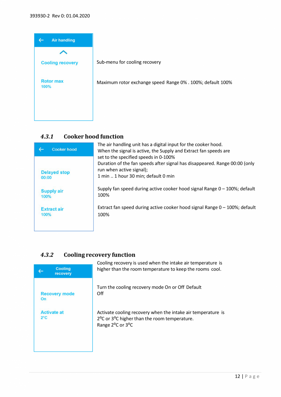 Pagina 12- Unitati centrale de ventilatie cu schimbator de caldura rotativ Ensy Inovent AHU-200-700 ECOCALD...