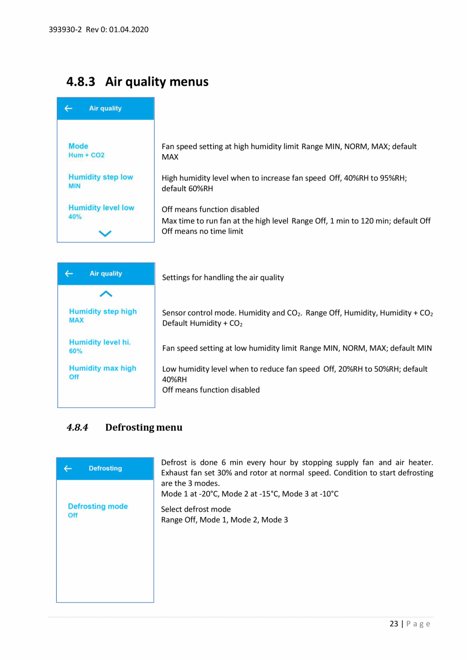 Pagina 23- Unitati centrale de ventilatie cu schimbator de caldura rotativ Ensy Inovent AHU-200-700 ECOCALD...