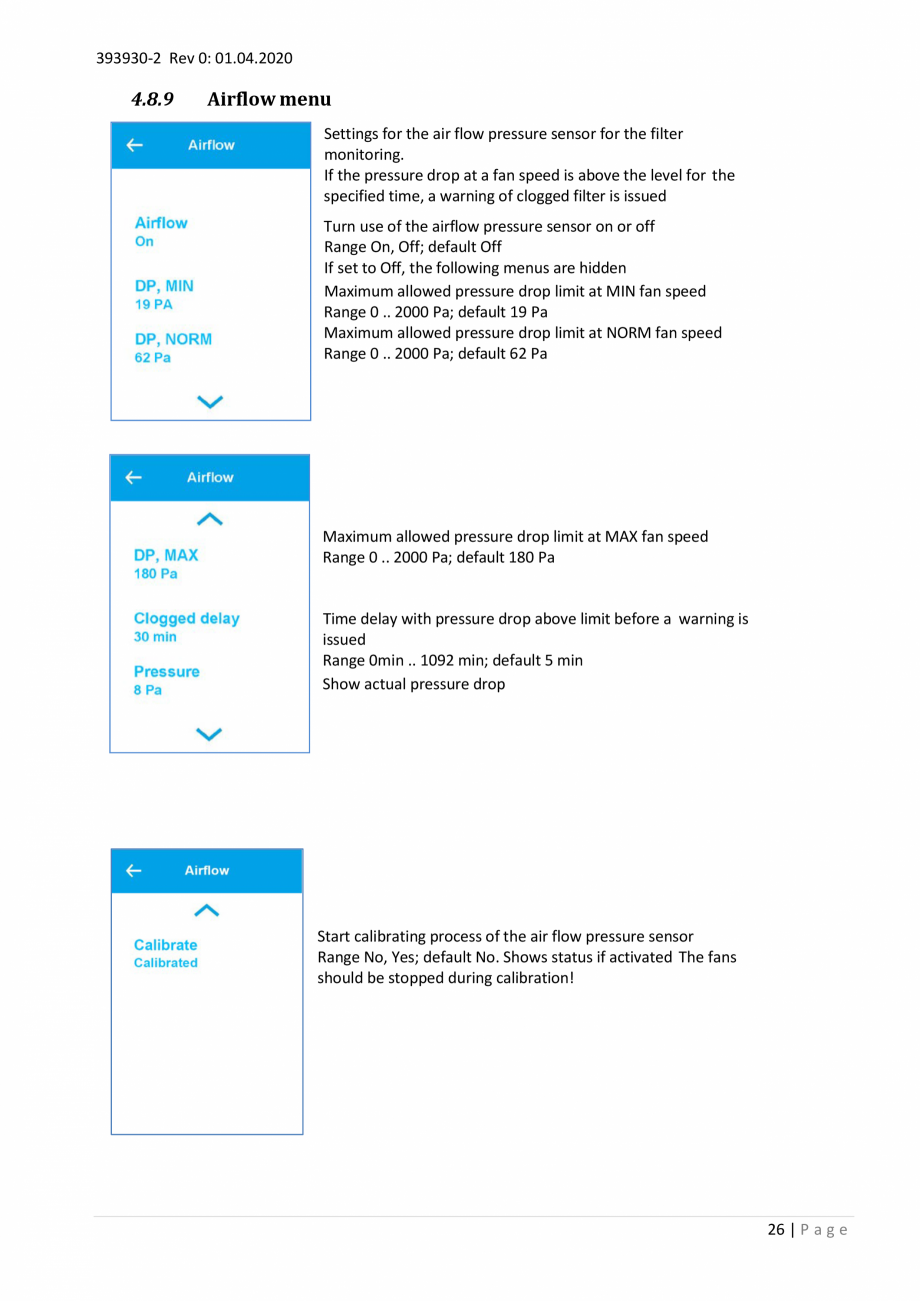 Pagina 26- Unitati centrale de ventilatie cu schimbator de caldura rotativ Ensy Inovent AHU-200-700 ECOCALD...