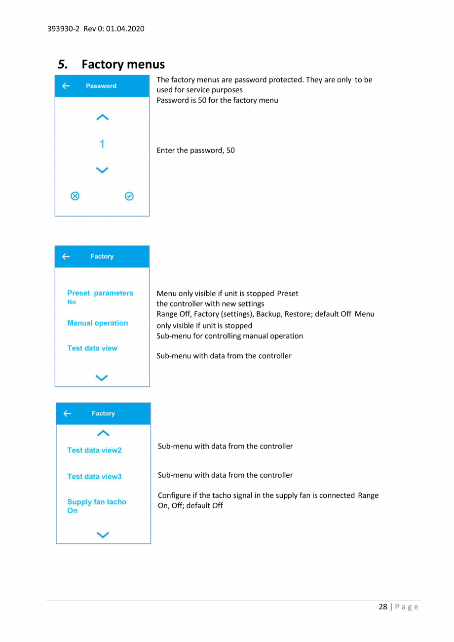 Pagina 28- Unitati centrale de ventilatie cu schimbator de caldura rotativ Ensy Inovent AHU-200-700 ECOCALD...