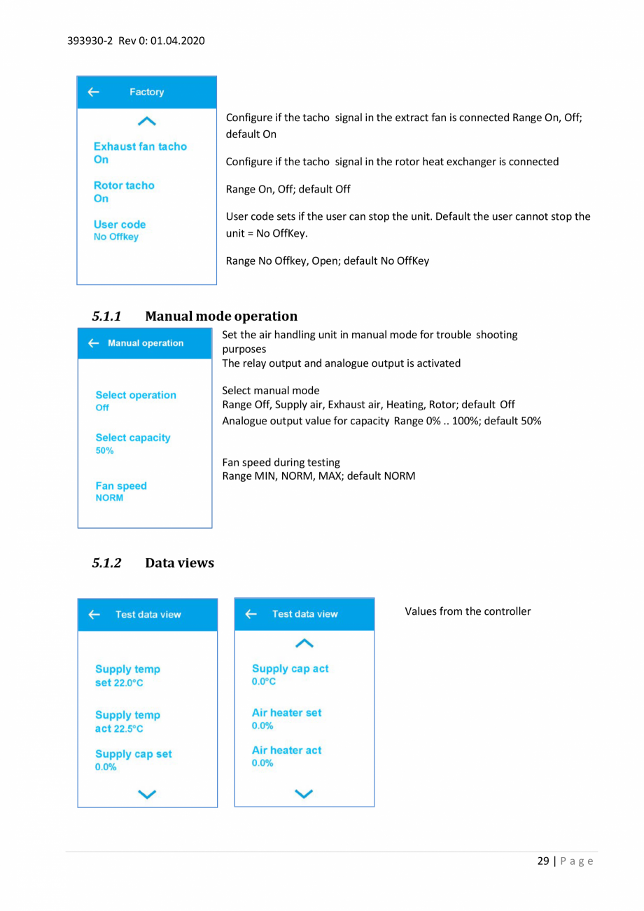 Pagina 29- Unitati centrale de ventilatie cu schimbator de caldura rotativ Ensy Inovent AHU-200-700 ECOCALD...