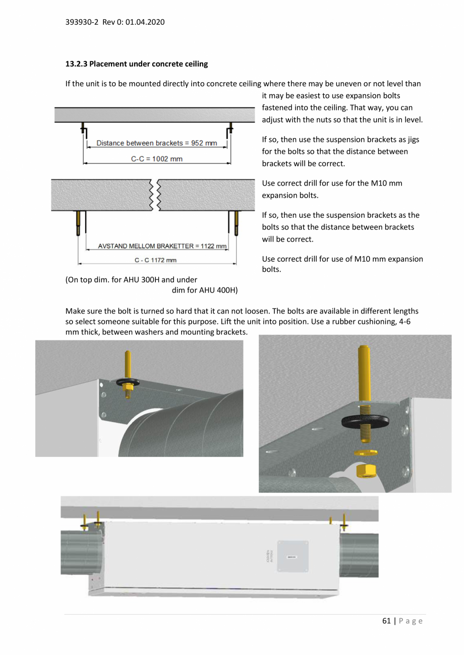 Pagina 61- Unitati centrale de ventilatie cu schimbator de caldura rotativ Ensy Inovent AHU-200-700 ECOCALD...