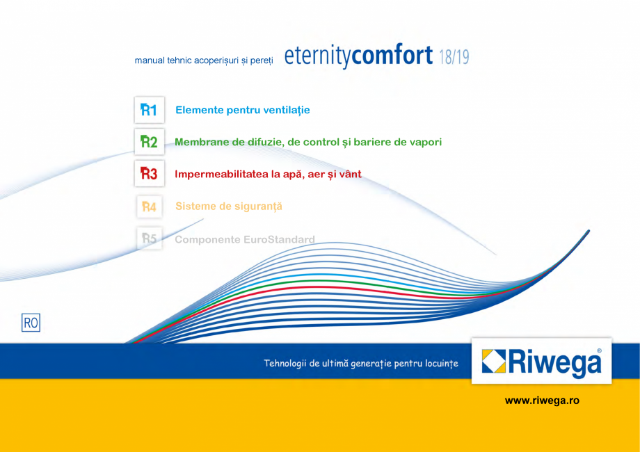 Pagina 1-Manual tehnic acoperisuri si pereti Riwega Catalog, brosura Romana manual tehnic acoperișuri și...