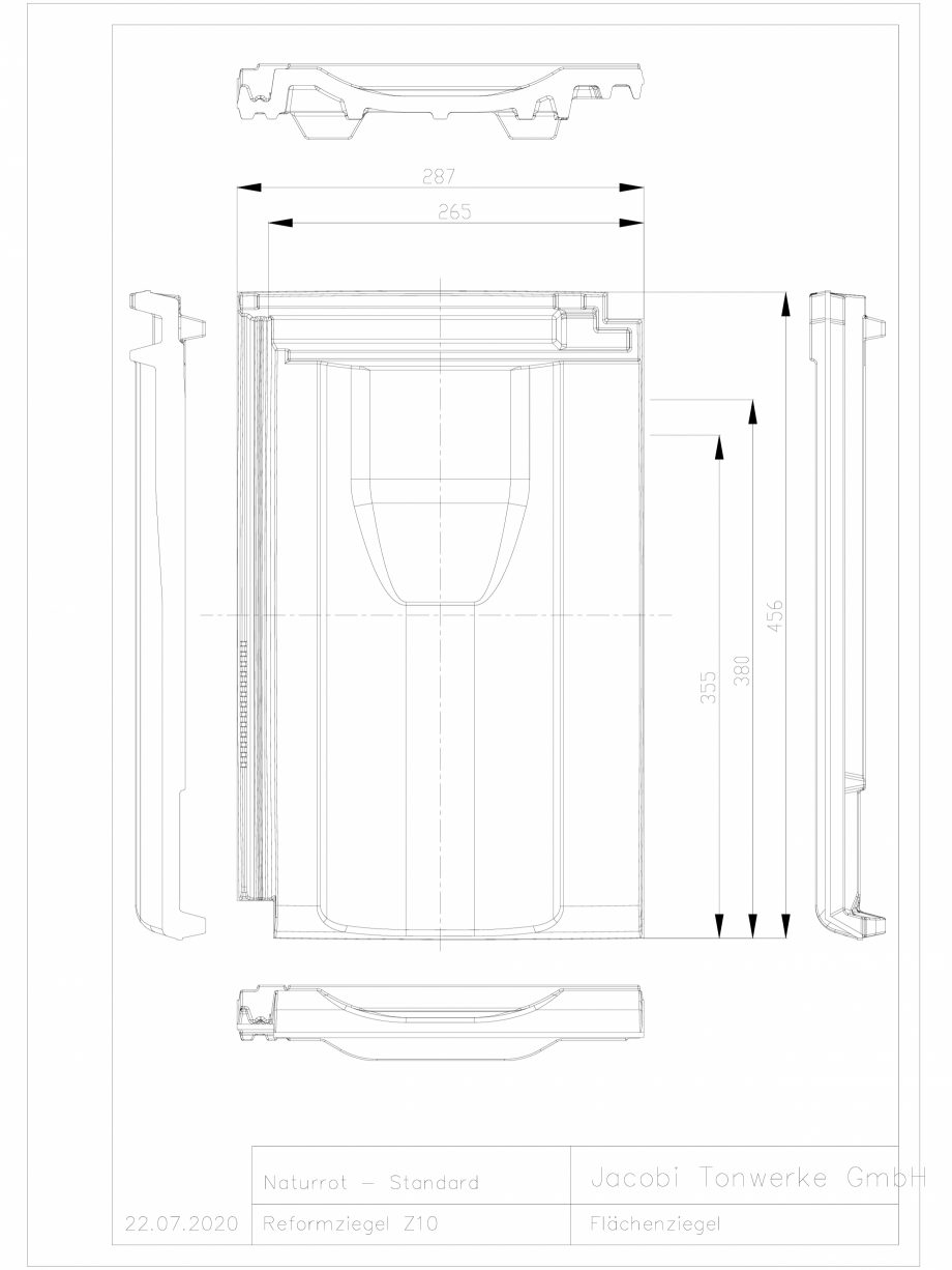 Pagina 1 - CAD-DWG Țiglă ceramică Jacobi Walther Detaliu de produs Z10 