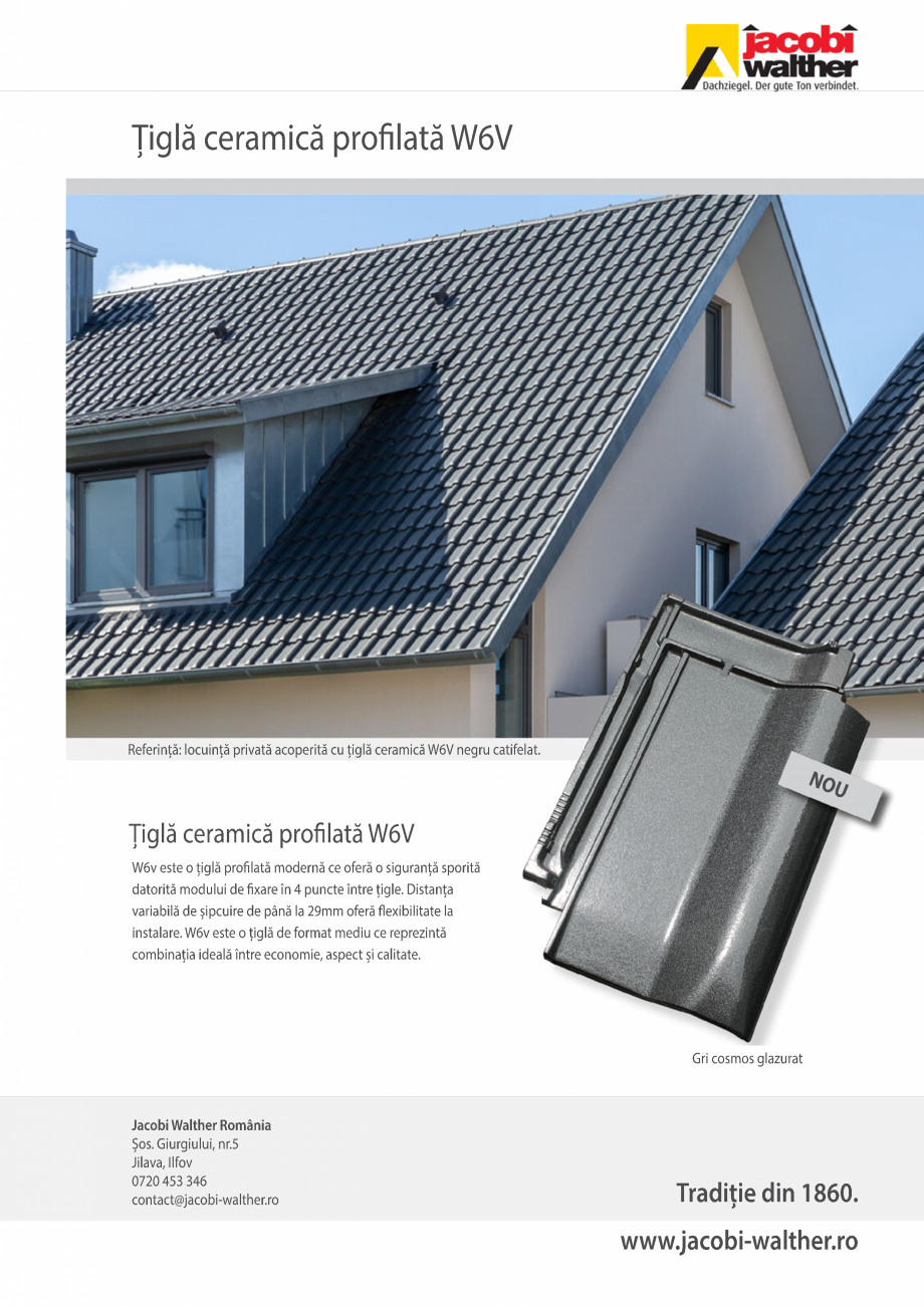 Pagina 1-Țiglă ceramică profilată Jacobi Walther W6v Catalog, brosura Romana...
