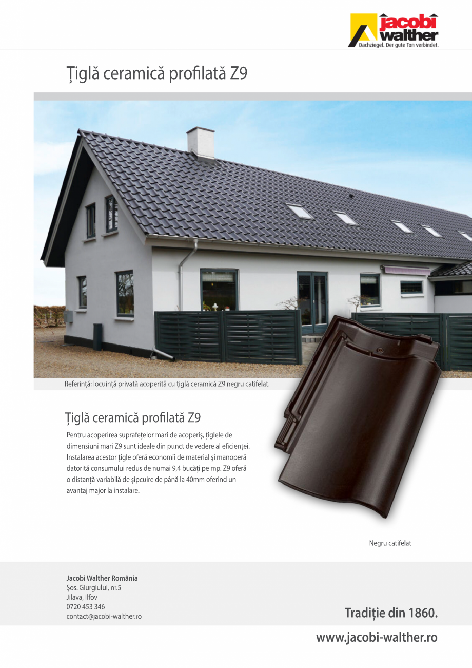 Pagina 1-Țiglă ceramică profilată Jacobi Walther Z9 Catalog, brosura Romana...