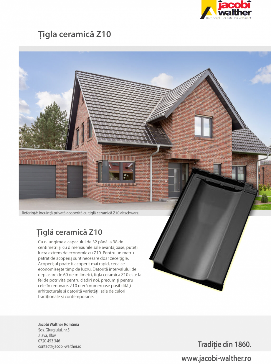 Pagina 1-Țiglă ceramică Jacobi Walther Z10 Catalog, brosura Romana 