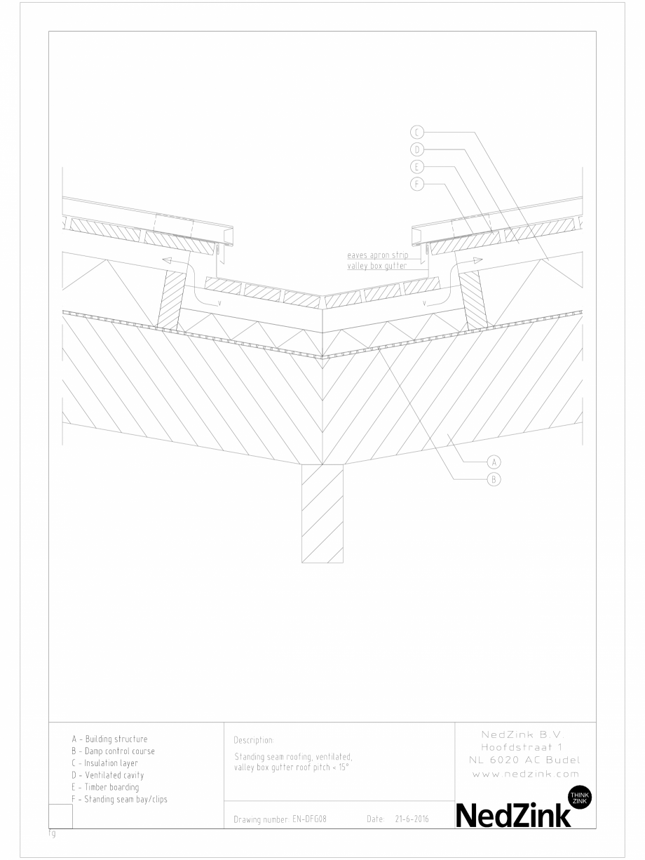 Pagina 1 - CAD-DWG Dolie sub 15g NedZink Detaliu de montaj 