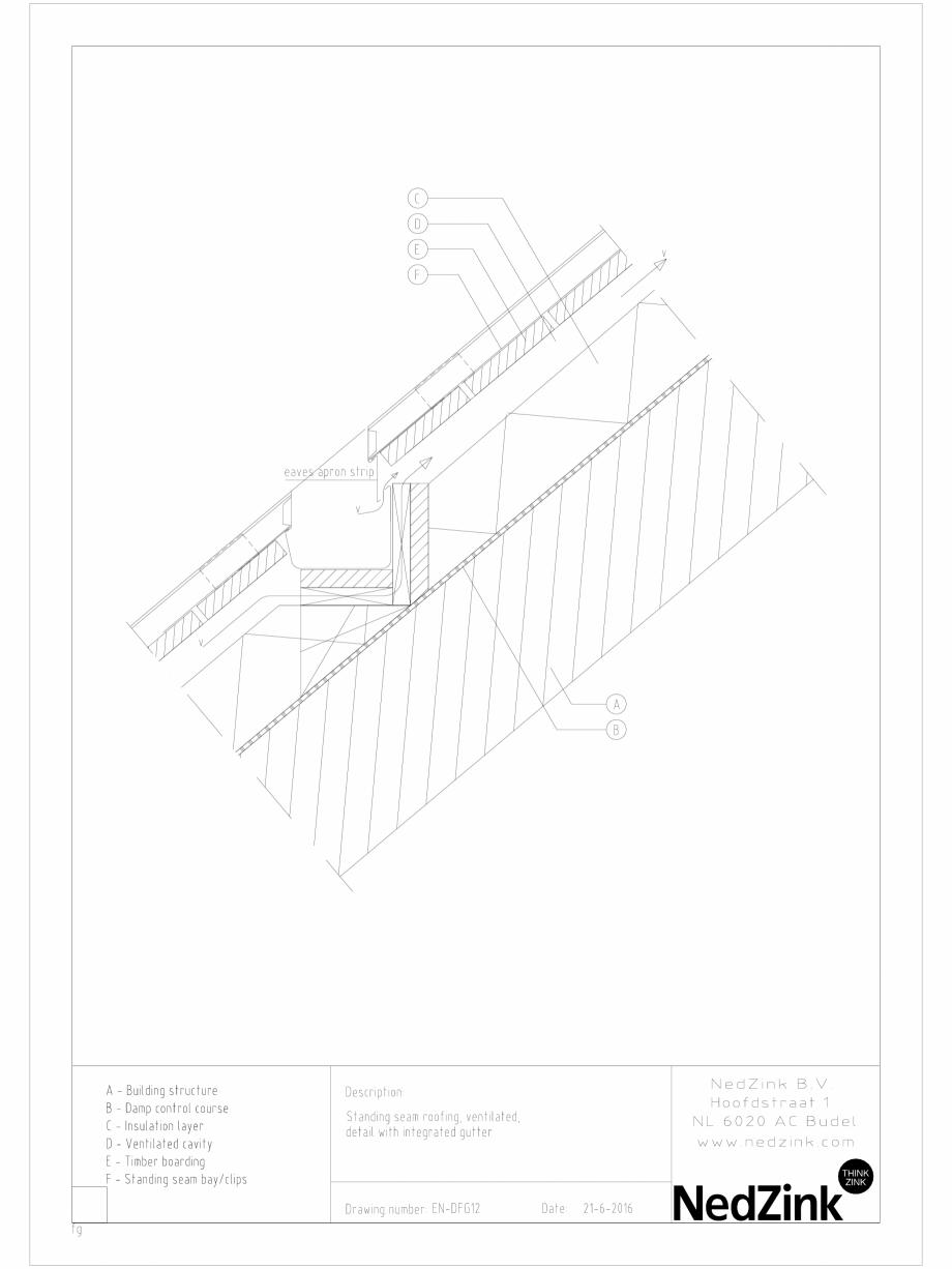 Pagina 1-CAD-DWG Jgheab ascuns NedZink Detaliu de montaj 