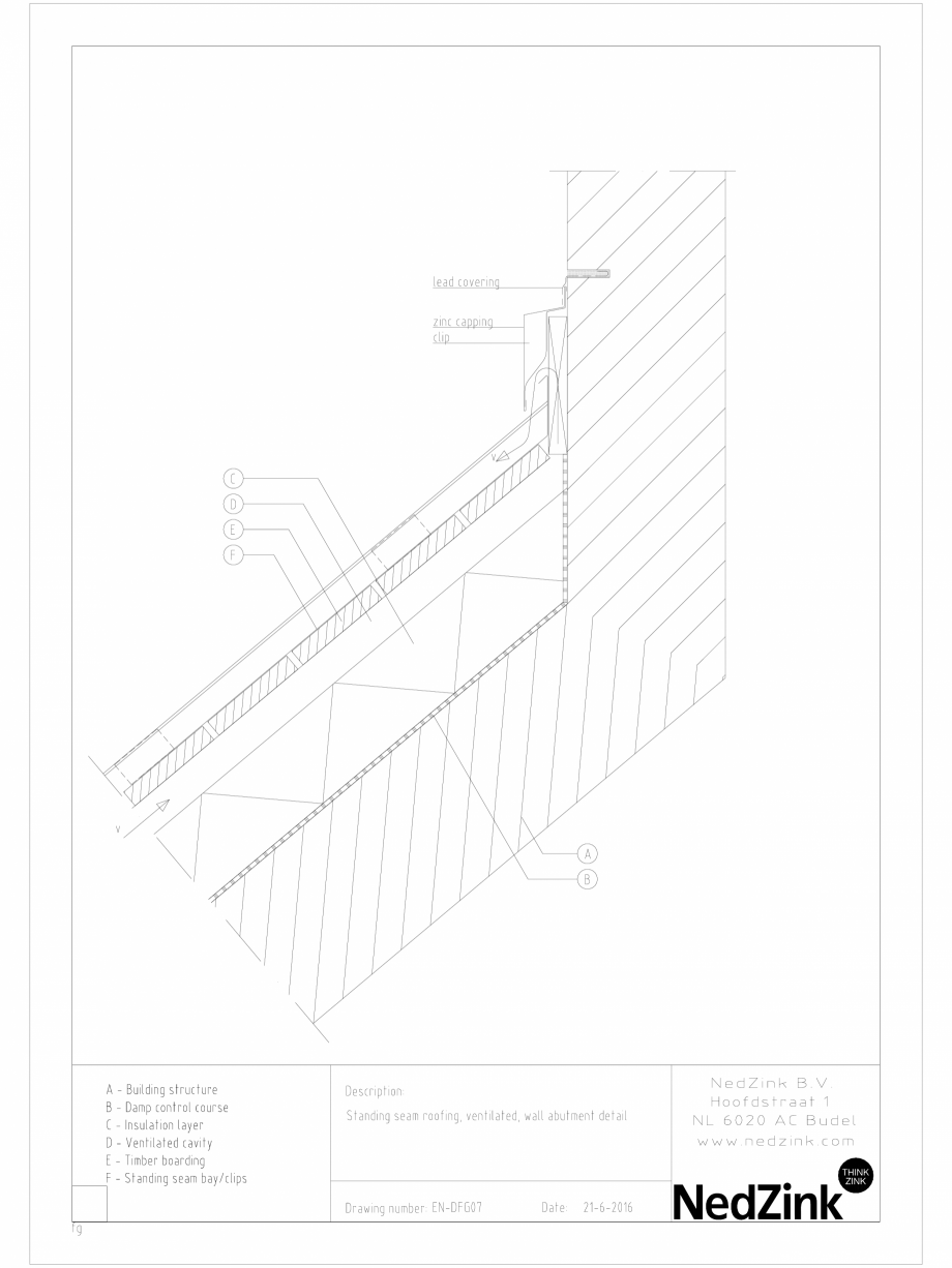 Pagina 1 - CAD-DWG Racord calcan NedZink Detaliu de montaj 