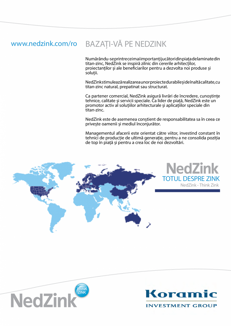 Pagina 20 - Catalog tabla de titan-zinc NedZink NedZink NOIR, NATUREL, NEO, NOVA, NOVA COMPOSITE,...